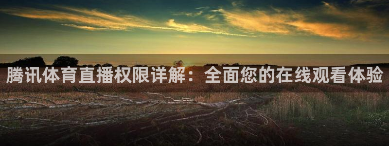 nba直播极速体育直播免费：腾讯体育直播权限详解：全面您的在线观看体验